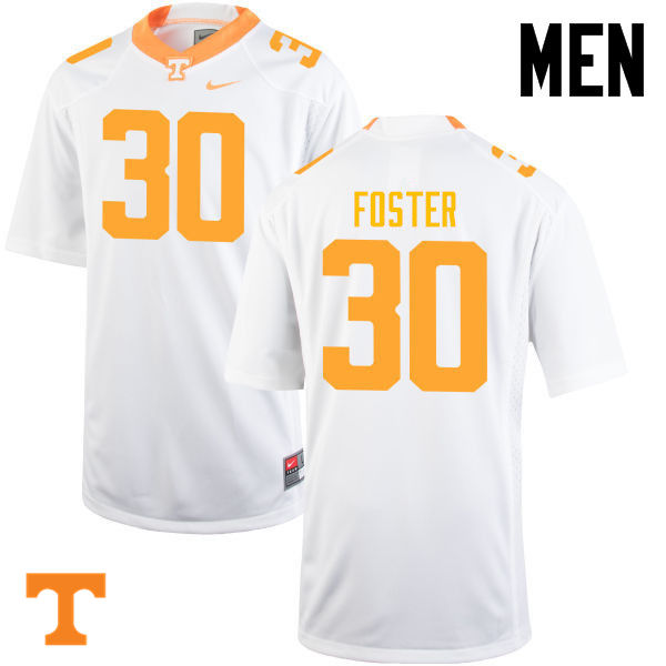 Men #30 Holden Foster Tennessee Volunteers College Football Jerseys-White
